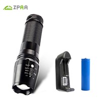 ZPAA CREE XML T6 XM-L2 LED Zoom Flashlight Torches 5000LM Zoomable Flashlight Lanterna LED Torch by 26650 18650 AAA Battery
