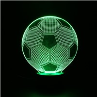 Creative 3D Illusion Lamp LED Night Light The Expendables Skull Design Novelty Acrylic Discoloration Atmosphere Table Lamp