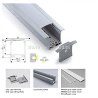 10 X 1M Sets/Lot Chinese supplier aluminum profile for led light and T profile channel for ceiling or recessed wall lamps
