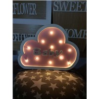 Wooden Clouds LED Night Light Nordic Baby Cartoon Children Room 3D Night Light Table Wall Lamp Kid&amp;amp;#39;s Birthday Paty Lamp