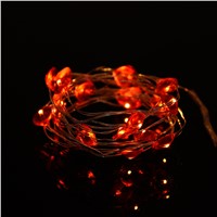 2m Warm White LED String Red Heart Shaped Silver Wires Light Holiday Christmas Lamp Party Lighting