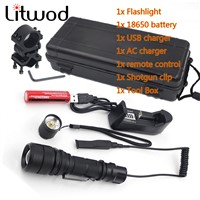 Litwod z30188 CREE XM-L L2 Led Tactical Flashlight 5000Lm Zoomable Waterfoof For Hunting Light Aluminum Remote Switch Led Torch