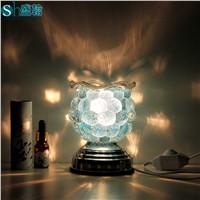 TUDA 2017 Crystal Table Lamp for Bedroom Beautiful Courtyard Aromatherapy Furnace Creative Gift