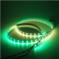 3.2ft 60 Pixels WS2812B Individual Addressable RGB LED Strip Light Programmable WS2811 IC Built-in 5050 LED Rope Lamp DC5V Black