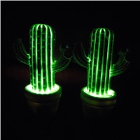Portable LED Children Night Light Kids Multicolor Silicone Cactus Led Lamp Decor