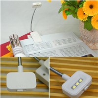 LumiParty Mini Portable Solar Pocket Book Clip Light 3 LED Flexible Clip Solar Power Study Light USB Power Charging