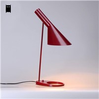Black White Red Green Lampshade AJ Table Lamp Fixture Modern Nordic Desk Light Abajour Luminaria Design Bed Study Room Office