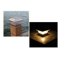 Mabor Solar Lights Square Outdoor Garden Fence Lights Plastic LED Warm Yellow
