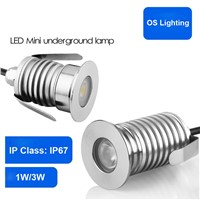 10PCS 1W/3W Free Shiping IP67 Outdoor Waterproof Round LED Step light LED underground light DC12V LED Deck Lights LED Step Light