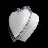 LumiPArty 1pcs Romantic Heart Shape LED Night Light 3 Colors Wall Lamp Home Bedroom Decor US Plug