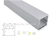 10 X 1M Sets/Lot Anodized silver aluminium profile for led light bar and U extrusion channel for ceiling Or pendant lamps