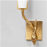 HOT Selling NEW American Creative Style Copper+Glass Wall Light Bedroom Bedside for Living Room E14*1 High 62cm Left/ Right