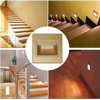 LED Step lights,Blue / warm / cool white LED Footlights light 85-260V Recessed in LED Stair Night lamp with mounting box