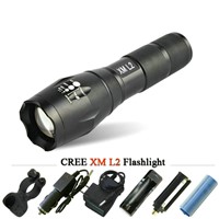 Portable powerful led flashlight zoom creexm l2 t6 waterproof lamp zaklampbike light linterna led electric torch 18650 or 3X AAA