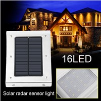 2017 New Ultra-thin 16/20/24 LED Intelligent Radar Sensor Solar Sensor Wall Street Light Garden Security Lamp Wall Lamps