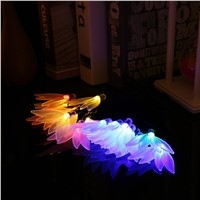 20 LED Solar Blossom Flower Fairy Lights String with Solar Panel Waterproof Outdoor Holiday Party Garden Wedding Decoration