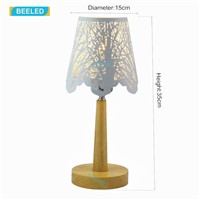 Table lamp for living room Table lamps for bedroom Night light White lampshade Wood lamp Home decorations for living room