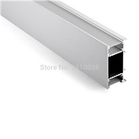 10 X 1M Sets/Lot wall washer aluminum led channel and 6063 recessed wall alu profile for up and down wall lamps