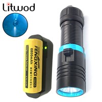 Litwod z35d68 5000Lm XM-L2 Dive 80M LED Torch Diving Flashlight Lamp Light Stepless dimming Camping Lanterna Battery Charger