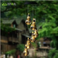ZPAA Led Solar Garden Light Lamp LED Bulb Wind Chime String Lights Outdoor Decorative Romantic Waterproof LED Solar Path Lights
