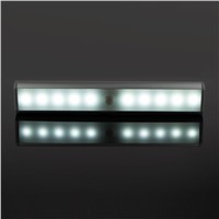 LED Motion Sensing Light,Rechargeable Automatically Senses Lamp,1W,Portable Wireless 10 LED Wardrobe/Stairs/Step Light Bar