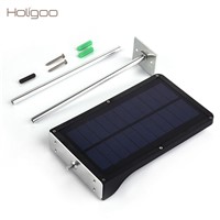 Holigoo 36 LED Street Solar Light Wall Sconces with Mounting Pole 450LM 36 Leds Solar Powered Outdoor Security Wireless Lamp