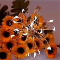 10M 100 Led Copper Wire String Light Fairy Patio lamp for Garden Wedding Christmas party decoration P20