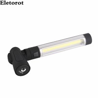 Eletorot 3 modes red white light COB LED Work Light Lamp Flashlight Torch with Magnet Hanging Hook Tactical Lamp for Outdoor use