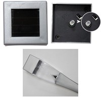 New 6pcs/lot luz solar Stainless Steel Solar Lawn Light for Garden Decoration Outdoor Lighting Landscape Path Spot LED Lamp