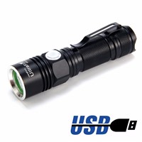 Ultrafire SK58 3-mode mini USB socket Rechargeable white light LED Flashlight