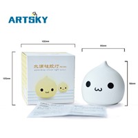 USB rechargeable LED Colorful Night Light Animal Cat stype Silicone Soft Breathing Cartoon Baby Nursery Lamp for Children Gift