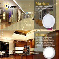 TSLEEN Round Square Led Panel Light SMD3528 LED Aluminum Surface  Downlight ceiling down lamp 6W 9W 12W 15W 18W 21W