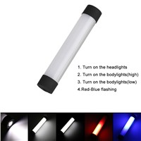 Portable USB Rechargeable LED Flashlight Torch Work Light with Magnetic Hanging Lamp For Outdoor Camping +USB Cable