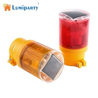 Lumiparty Solar LED Emergency Lamp 100 LM Bright Flashlight Traffic Warning Light With Solar Panel Battery Blinker For Outdoor