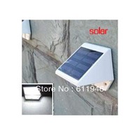 50pcs/lot Outdoor Solar Powered 4-LED Lights Pathway Up-Stair Wall Mounted Garden Fence Yard Lamp