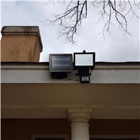 Hi-lumix Outdoor Solar Lights PIR Motion Sensor Waterproof 60LED Security Wall Light Rechargeable Floodlight Garden,Gate,Roof