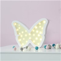 Beautiful Butterfly Wooden Led Night Light Children Baby Sleeping Table Lamp Cartoon Leds Children Room Decoration Toy Gift