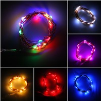 2M Button Battery Operated LED Copper Wire String Fairy Lights NEW P0.2