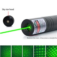 200mw 532nm Laser Pen NO303 Military Green Lazer Pointer Adjustable Focus waterproof laser flashlight 18650 rechargeable battery