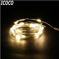 ICOCO 1pcs Waterproof 4M 40 LEDs Copper Wire Fairy Lighting Strings LED Strip Lighting for Holiday Party Wedding Decor Sale