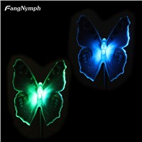 2pcs Butterfly Shape Solar Fiber Optic Color-Changing Garden Stake Lights Lamp