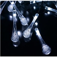 Solar String Light-Outdoor Lamps 6M 30LED for Christmas Home Decoration-Water Drop Multi Color