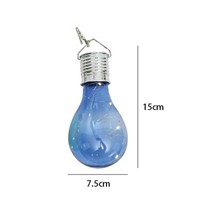 Hanging Solar Lamp Bulb with Clip Solar Rotatable Outdoor Garden Camping Hanging Light Lamp Bulb