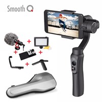 zhi yun Zhiyun Smooth Q 3 Axis Smartphone Handheld Gimbal Video Stabilizer w Microphone Light for Gopro Hero 5 pk Feiyu DJI OSMO