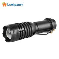 Lumiparty Mini LED Flashlight CREE Q5 2000LM Zoomable Tactical Flashlight Torch Lamp led light Waterproof For Outdoor Sports