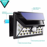 Mpow 2Pack 24 LED Solar Lighting Motion Sensor Outdoor Lampion Wide Angle Wireless Security Patio Deck Garden LED Night Lights
