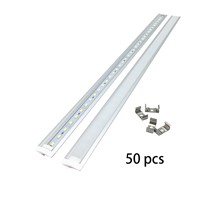 50PCS/lot 1m long anodized led aluminium profile for 5730 strip ,12mm pcb embedded LED bar light 24.5*7 by FEDEX