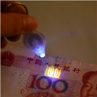 New Mini UV LED Light Flashlight Keychain ID Currency Passports Detector P0.2
