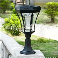 0.43M Hexagonal Outdoor LED Solar Post Light Waterproof Pillar Lamp for Garden Decor Wall Path Landscape Lawn Yard Street Light