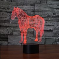 Unicorn USB  LED Lamp luminaria infantil de quarto led 3D night light For Living Room